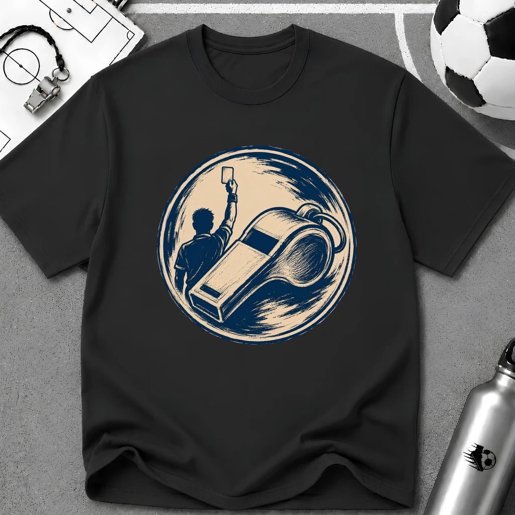 Soccer Ball Referee and Whistle T-Shirt - soccer fan t-shirt | GoalRush Studio