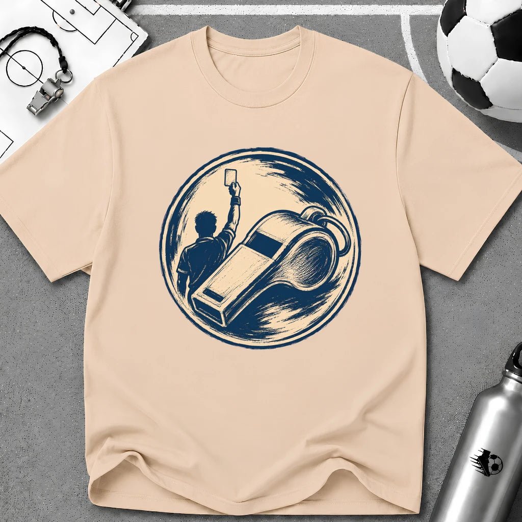 Soccer Ball Referee and Whistle T-Shirt - soccer fan t-shirt | GoalRush Studio