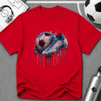Soccer Boot Drip Graphic T-Shirt - soccer fan t-shirt | GoalRush Studio