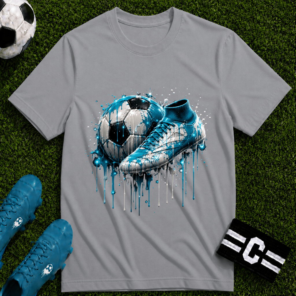 Soccer Boot Drip Graphic T-Shirt - soccer fan t-shirt | GoalRush Studio