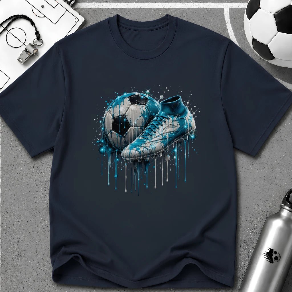 Soccer Boot Drip Graphic T-Shirt - soccer fan t-shirt | GoalRush Studio