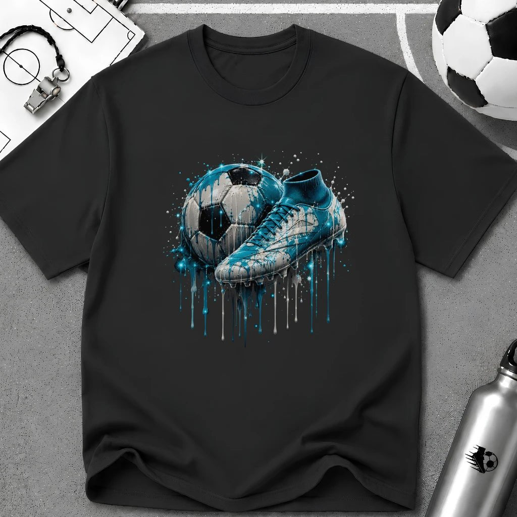 Soccer Boot Drip Graphic T-Shirt - soccer fan t-shirt | GoalRush Studio