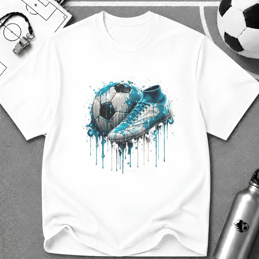 Soccer Boot Drip Graphic T-Shirt - soccer fan t-shirt | GoalRush Studio