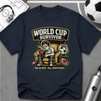 Soccer Fan Funny Survivor T-Shirt - soccer fan t-shirt | GoalRush Studio