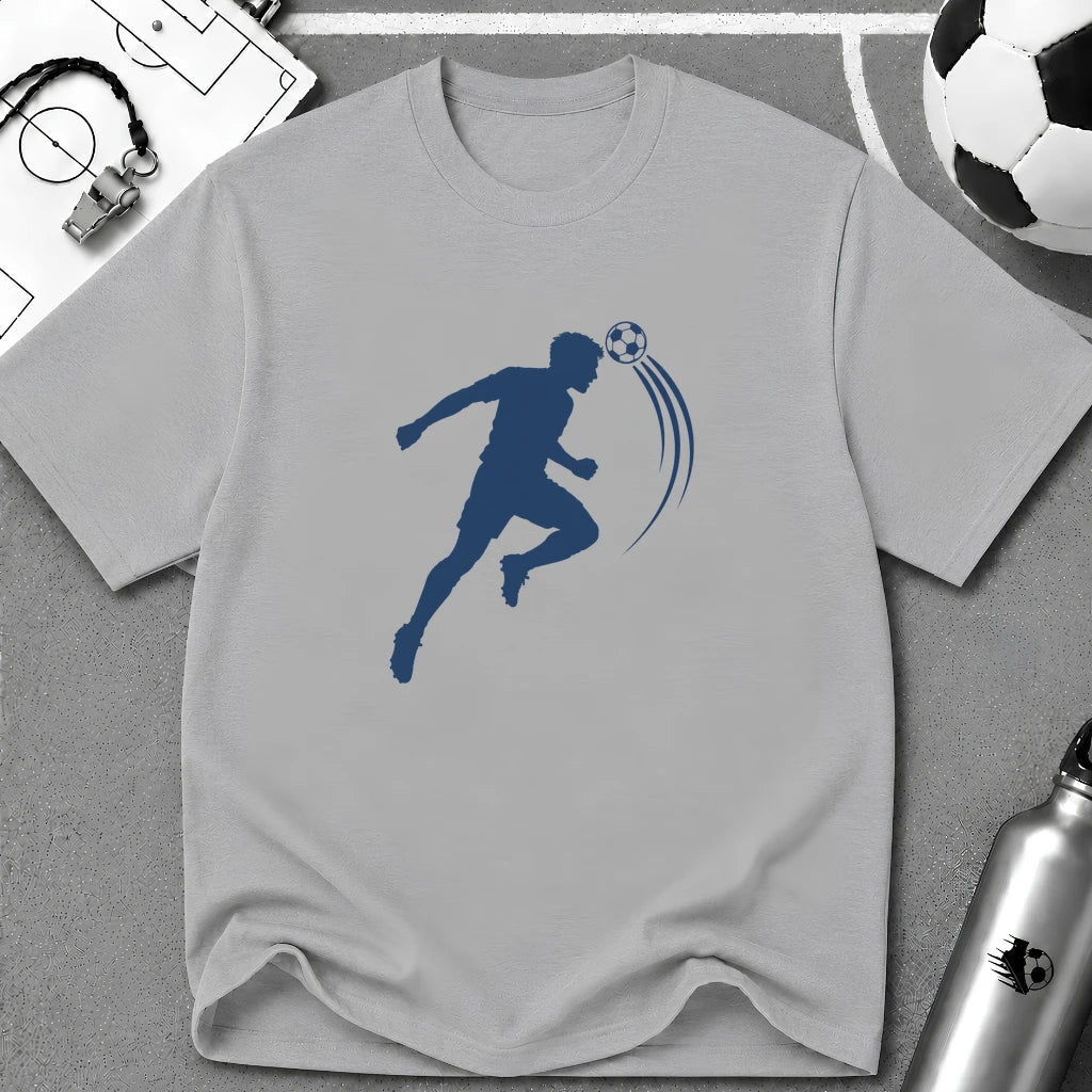Soccer Header Flat Vector Silhouette T-Shirt - soccer fan t-shirt | GoalRush Studio