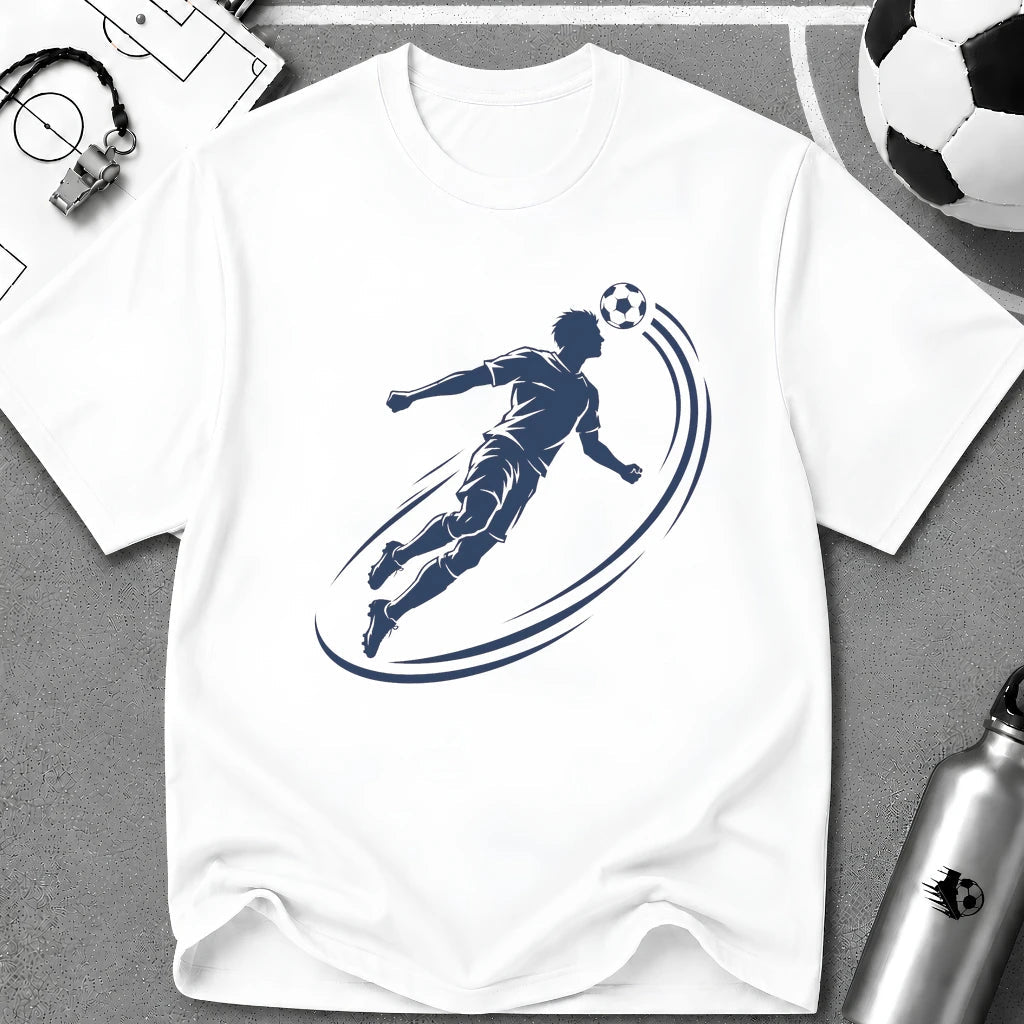 Soccer Header Ink Splash Vector T-Shirt - soccer fan t-shirt | GoalRush Studio
