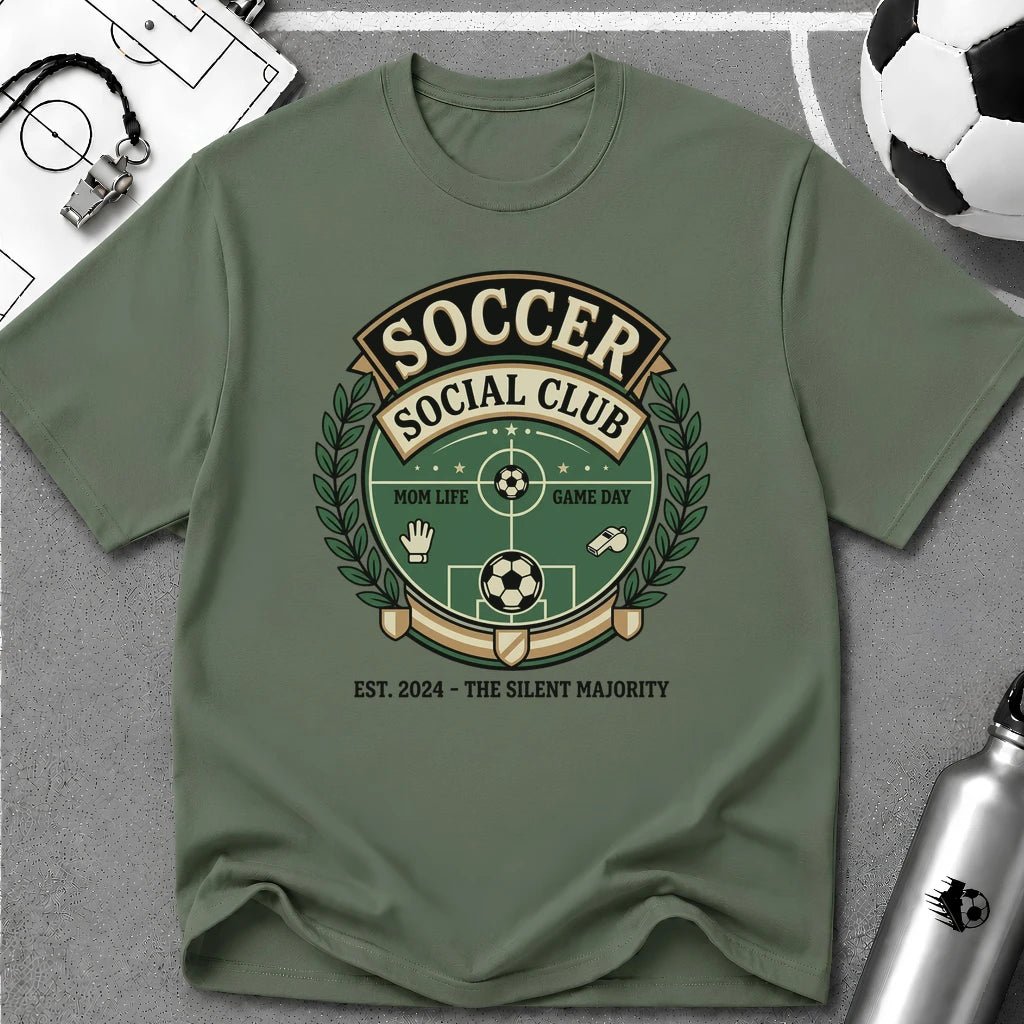 Soccer Parent Social Club T-Shirt - soccer fan t-shirt | GoalRush Studio