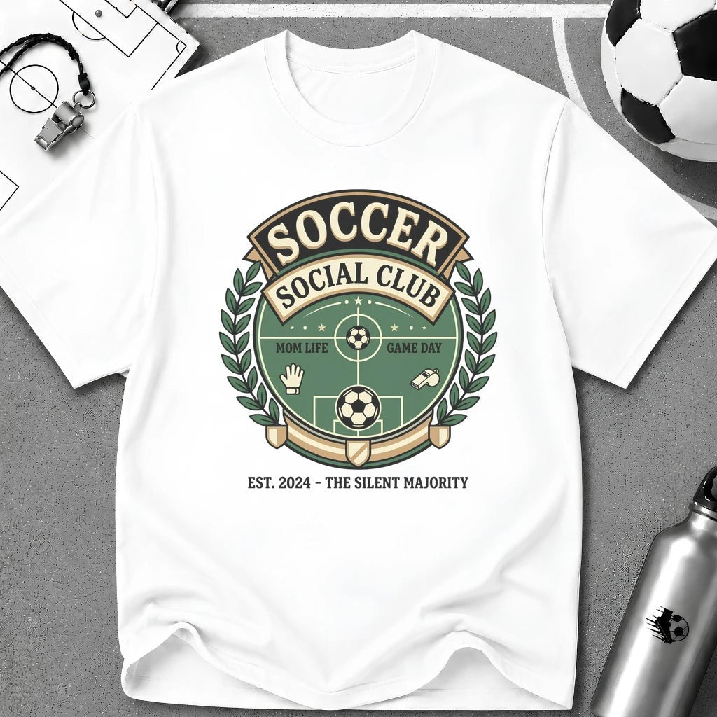 Soccer Parent Social Club T-Shirt - soccer fan t-shirt | GoalRush Studio