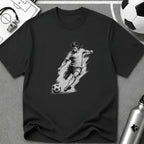Soccer Strike Pencil Art Sketch T-Shirt - soccer fan t-shirt | GoalRush Studio