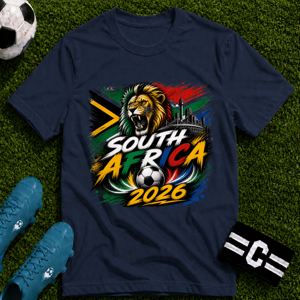 South Africa 2026 World Cup Graphic T-Shirt - soccer fan t-shirt | GoalRush Studio