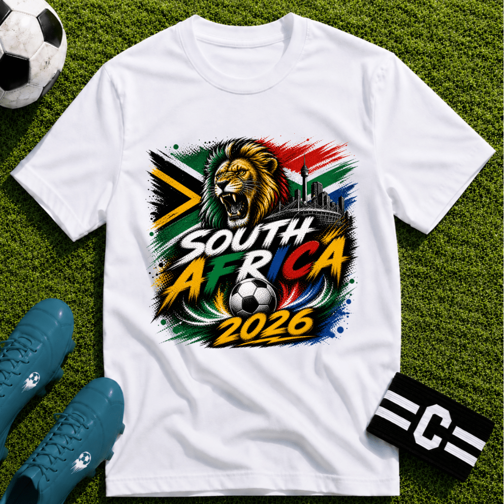 South Africa 2026 World Cup Graphic T-Shirt - soccer fan t-shirt | GoalRush Studio