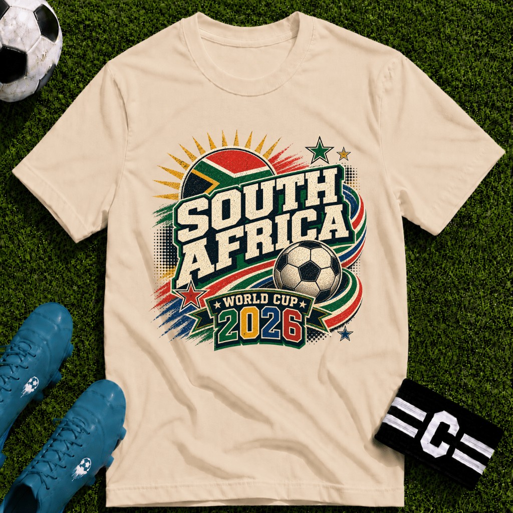 South Africa 2026 World Cup Retro T-Shirt - soccer fan t-shirt | GoalRush Studio