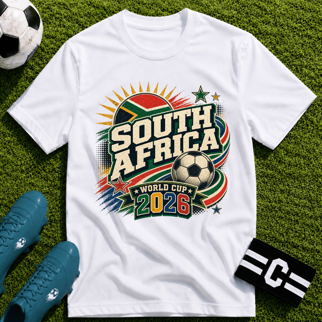 South Africa 2026 World Cup Retro T-Shirt - soccer fan t-shirt | GoalRush Studio