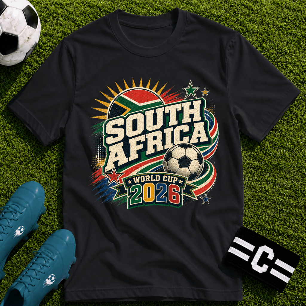 South Africa 2026 World Cup Retro T-Shirt - soccer fan t-shirt | GoalRush Studio