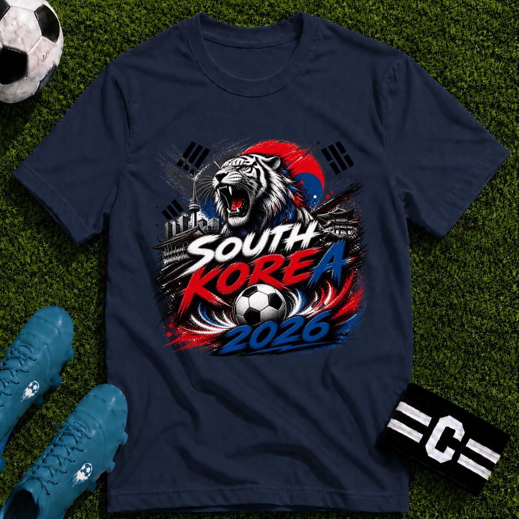 South Korea 2026 World Cup Graphic T-Shirt - soccer fan t-shirt | GoalRush Studio