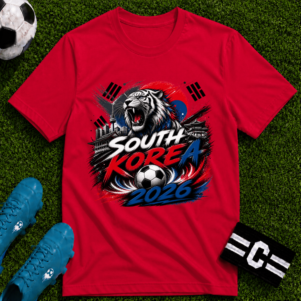 South Korea 2026 World Cup Graphic T-Shirt - soccer fan t-shirt | GoalRush Studio