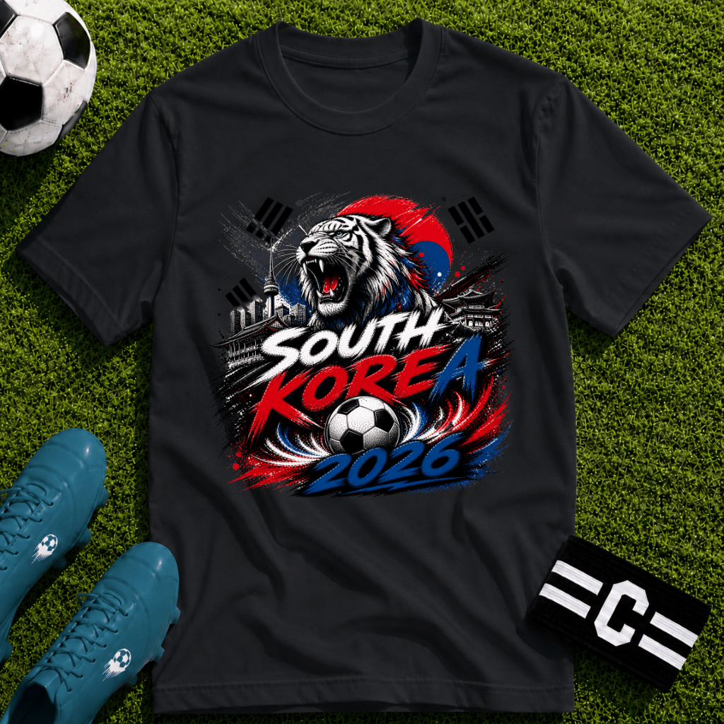 South Korea 2026 World Cup Graphic T-Shirt - soccer fan t-shirt | GoalRush Studio
