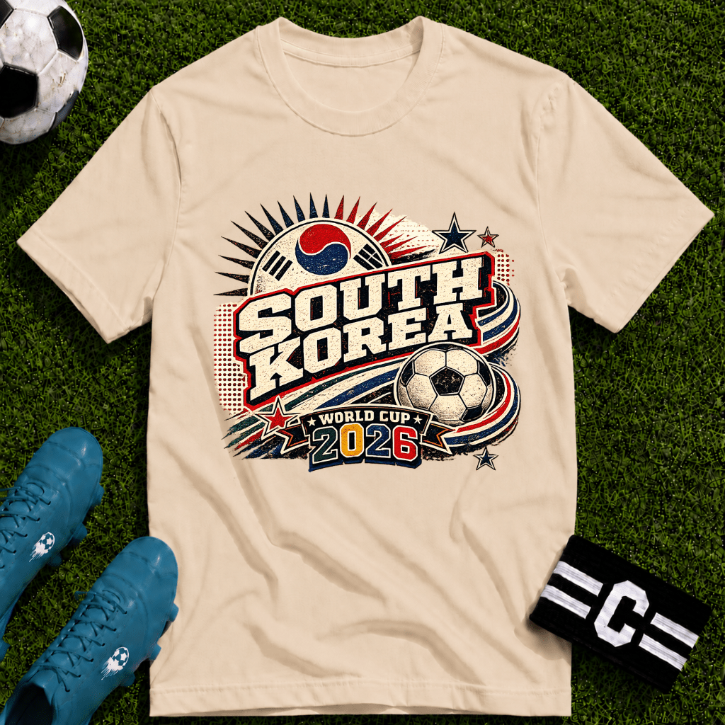 South Korea 2026 World Cup Retro T-Shirt - soccer fan t-shirt | GoalRush Studio