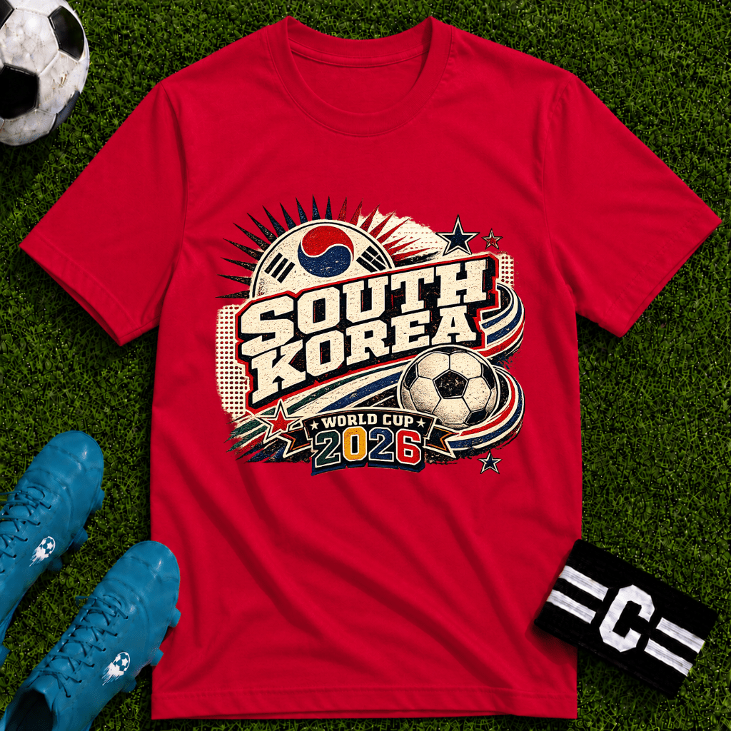 South Korea 2026 World Cup Retro T-Shirt - soccer fan t-shirt | GoalRush Studio