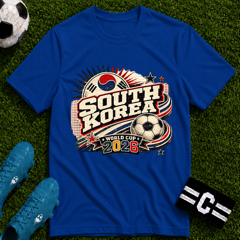 South Korea 2026 World Cup Retro T-Shirt - soccer fan t-shirt | GoalRush Studio