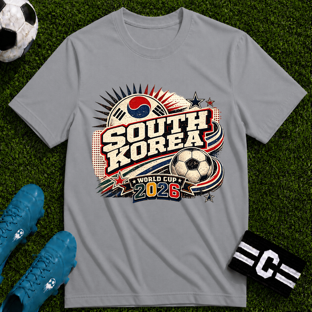 South Korea 2026 World Cup Retro T-Shirt - soccer fan t-shirt | GoalRush Studio