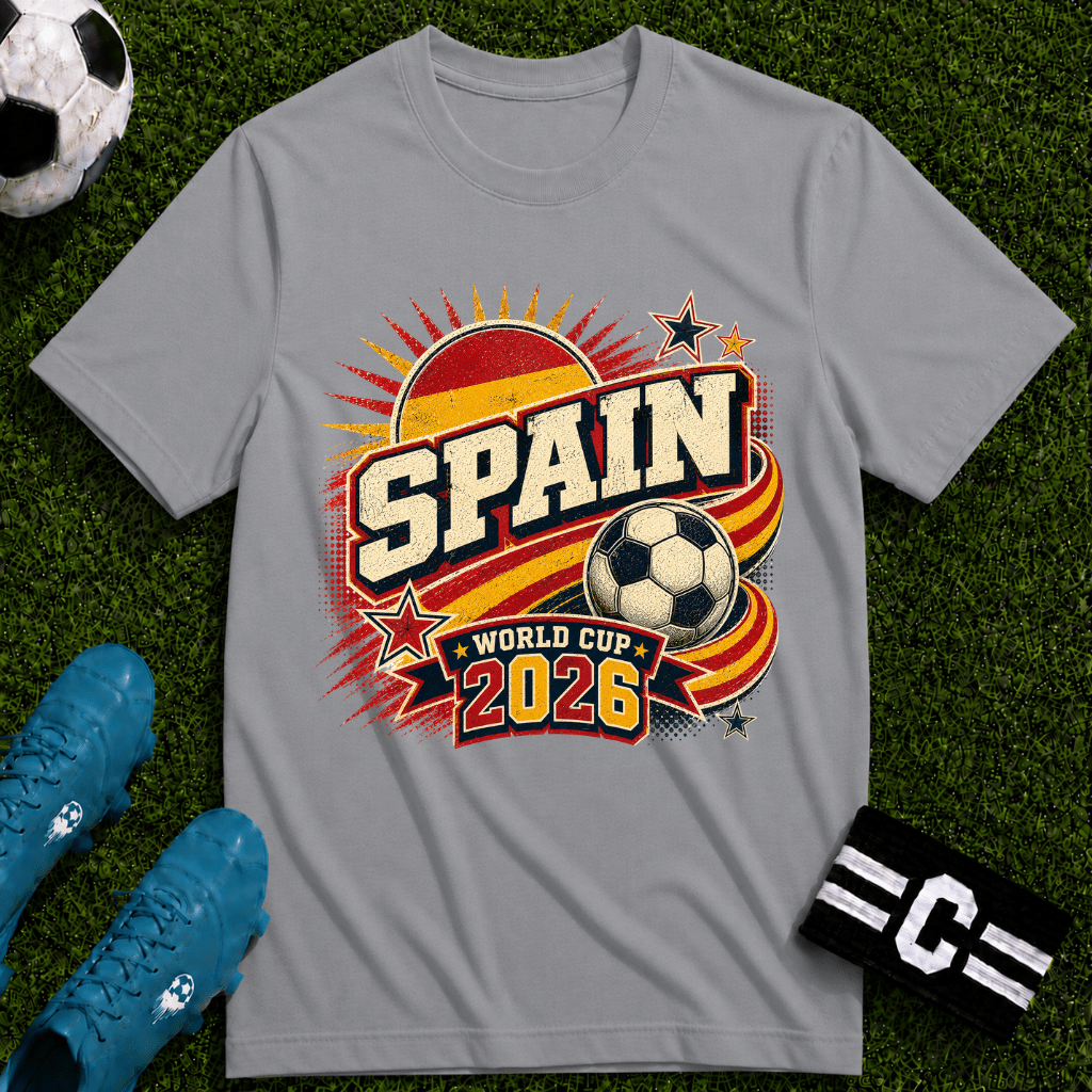 Spain 2026 World Cup Retro T-Shirt - soccer fan t-shirt | GoalRush Studio