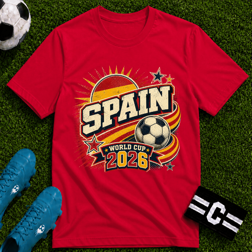 Spain 2026 World Cup Retro T-Shirt - soccer fan t-shirt | GoalRush Studio