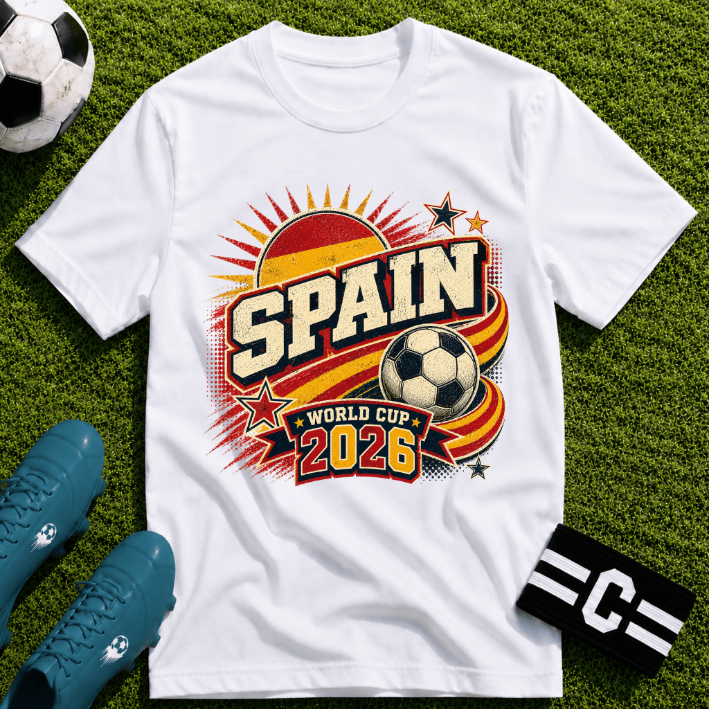 Spain 2026 World Cup Retro T-Shirt - soccer fan t-shirt | GoalRush Studio