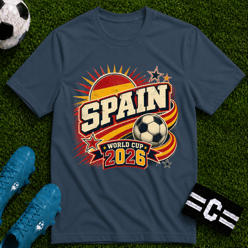 Spain 2026 World Cup Retro T-Shirt - soccer fan t-shirt | GoalRush Studio