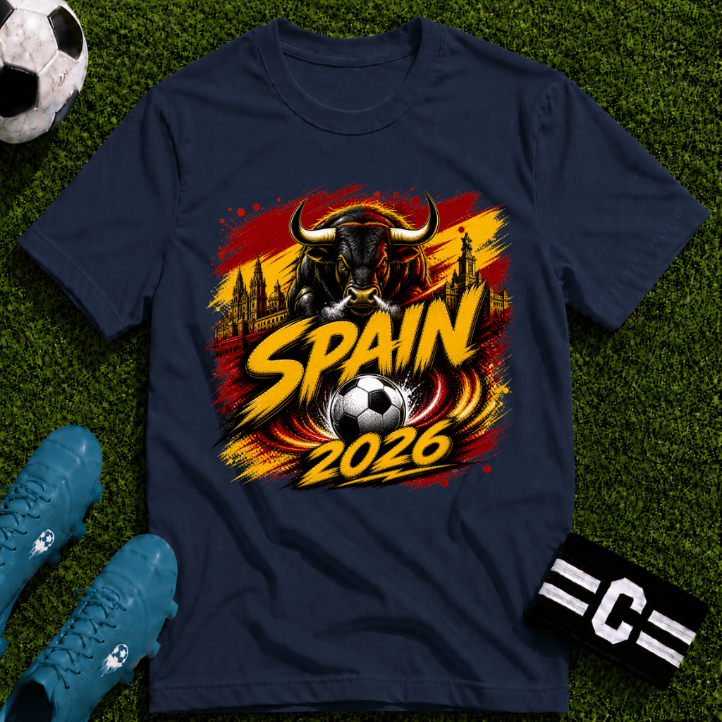 Spain 2026 World Cup Soccer Graphic T‑Shirt - soccer fan t-shirt | GoalRush Studio