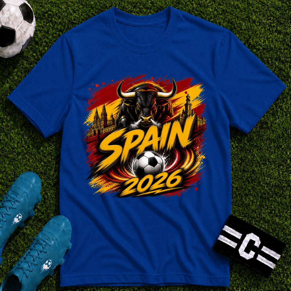 Spain 2026 World Cup Soccer Graphic T‑Shirt - soccer fan t-shirt | GoalRush Studio