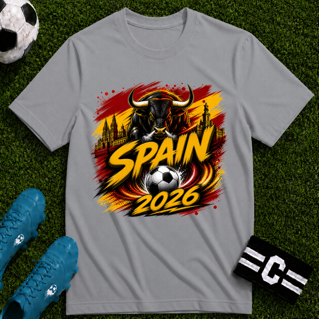 Spain 2026 World Cup Soccer Graphic T‑Shirt - soccer fan t-shirt | GoalRush Studio
