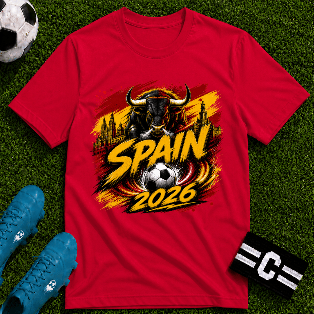 Spain 2026 World Cup Soccer Graphic T‑Shirt - soccer fan t-shirt | GoalRush Studio