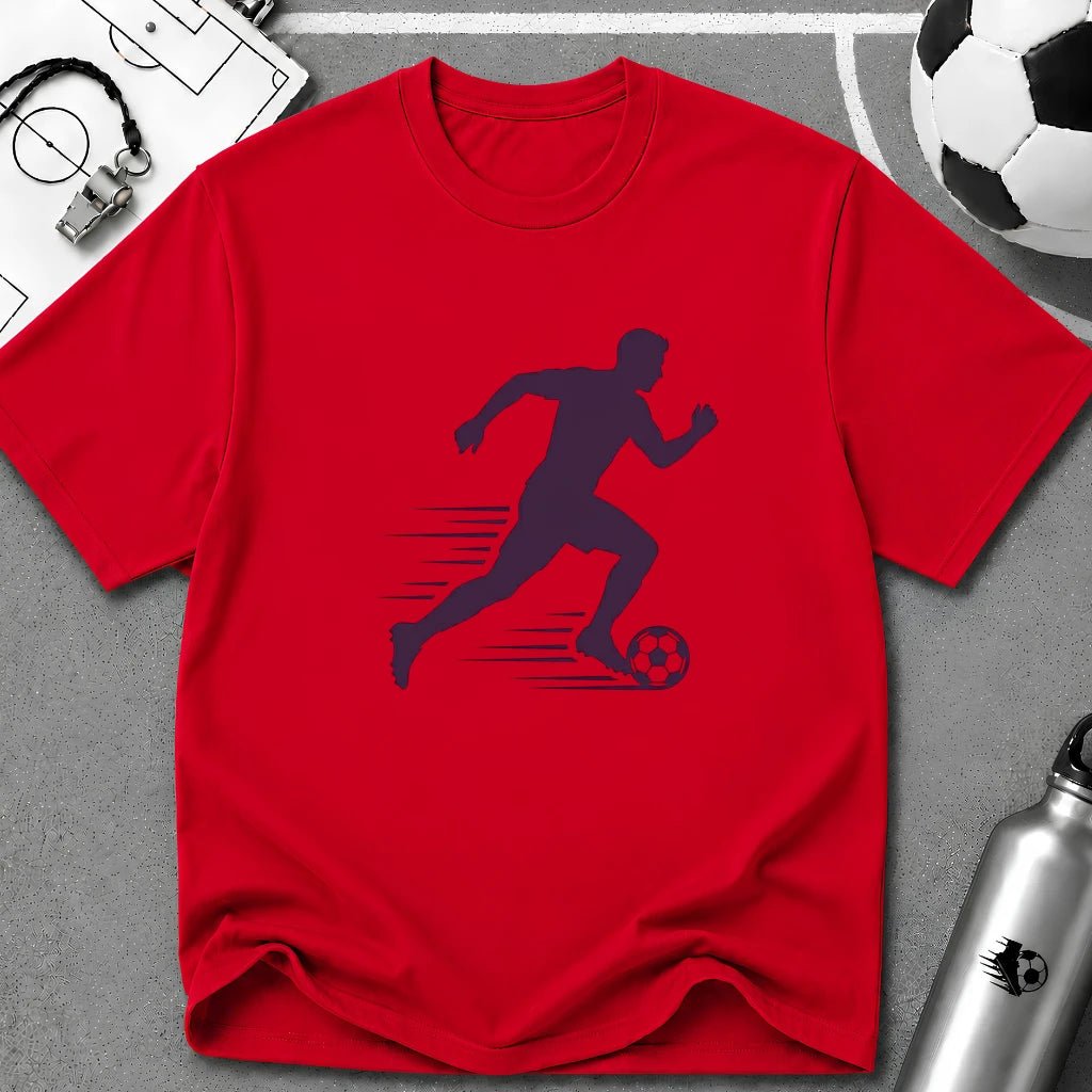 Sprint Flat Vector Silhouette T-Shirt - soccer fan t-shirt | GoalRush Studio