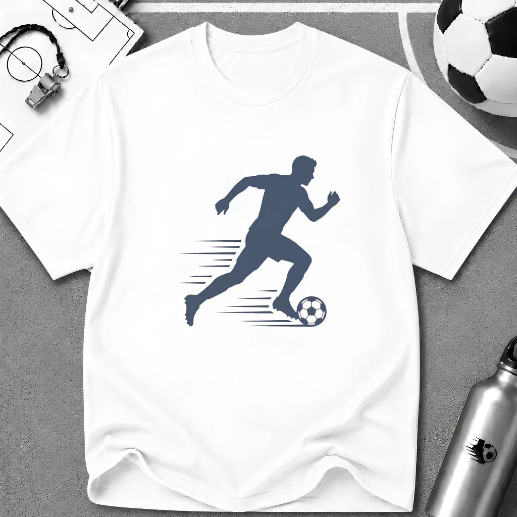 Sprint Flat Vector Silhouette T-Shirt - soccer fan t-shirt | GoalRush Studio