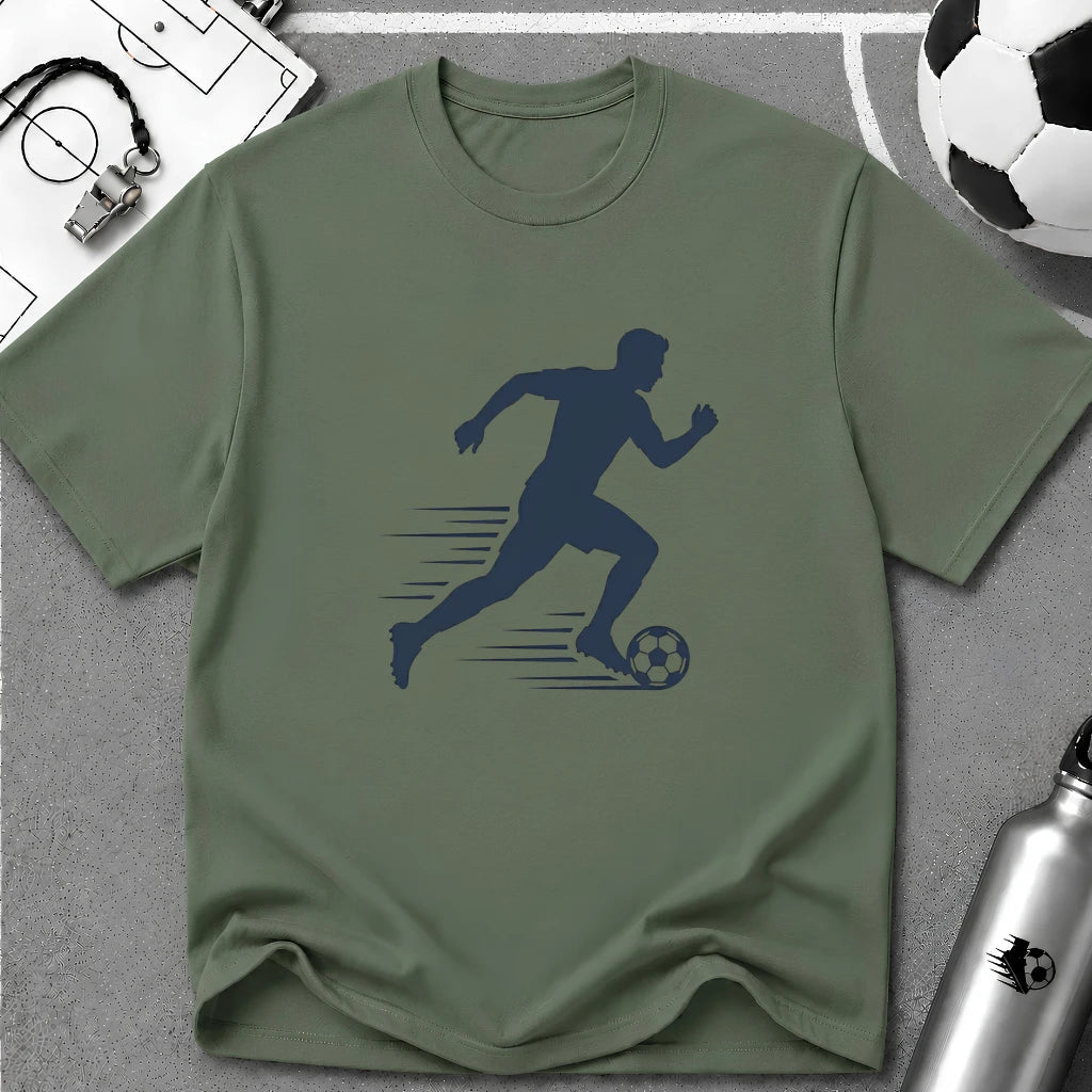 Sprint Flat Vector Silhouette T-Shirt - soccer fan t-shirt | GoalRush Studio