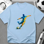Strike Art Watercolour Soccer Player Graphic T-Shirt - soccer fan t-shirt | GoalRush Studio