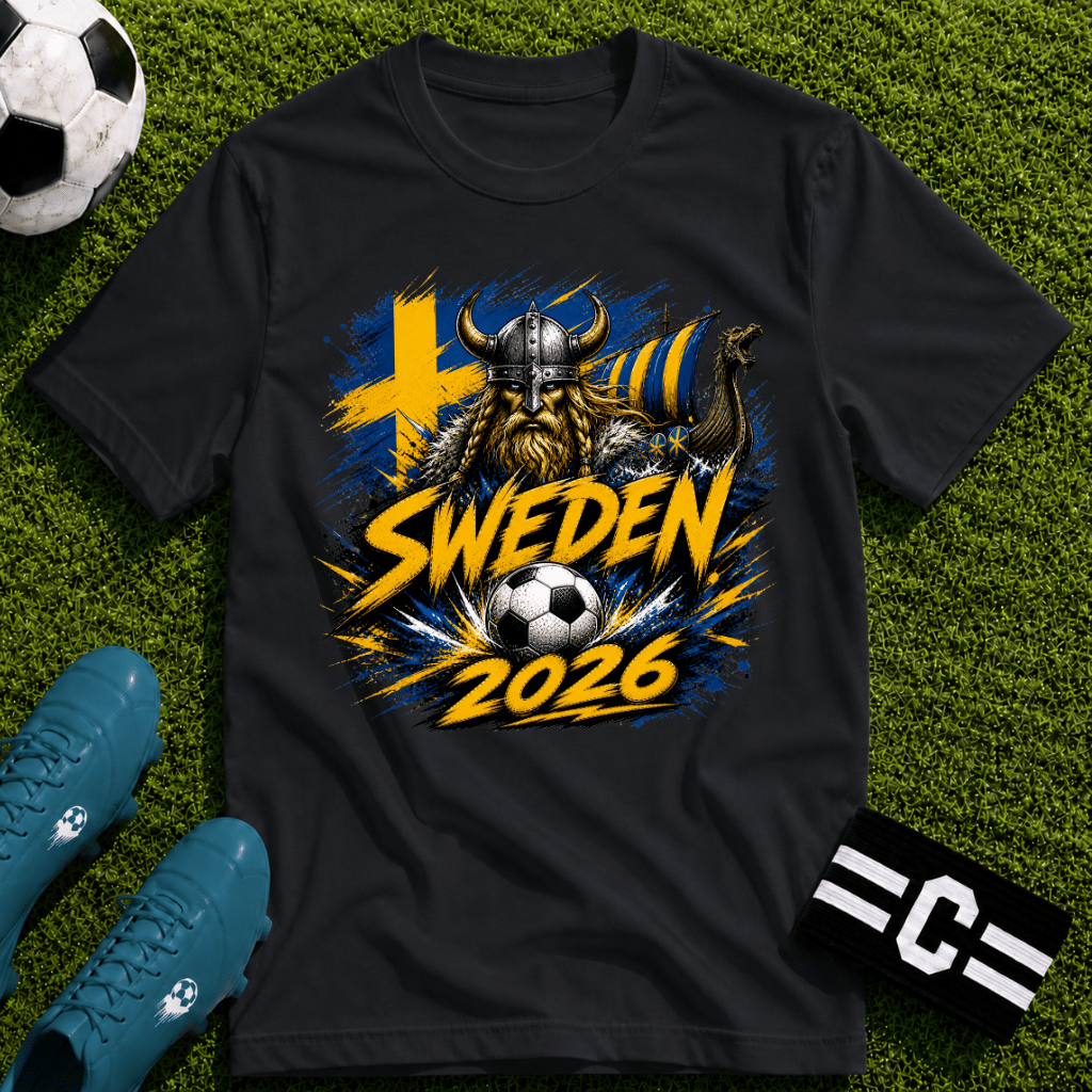 Sweden 2026 World Cup Graphic T-Shirt - soccer fan t-shirt | GoalRush Studio