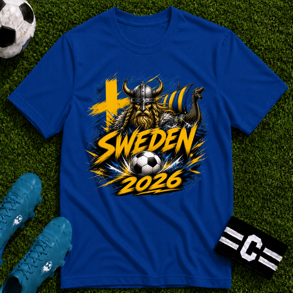 Sweden 2026 World Cup Graphic T-Shirt - soccer fan t-shirt | GoalRush Studio