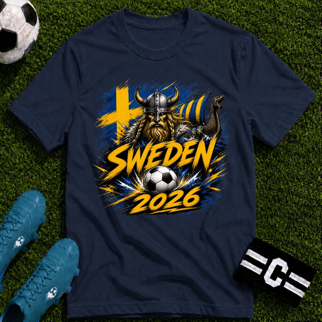 Sweden 2026 World Cup Graphic T-Shirt - soccer fan t-shirt | GoalRush Studio