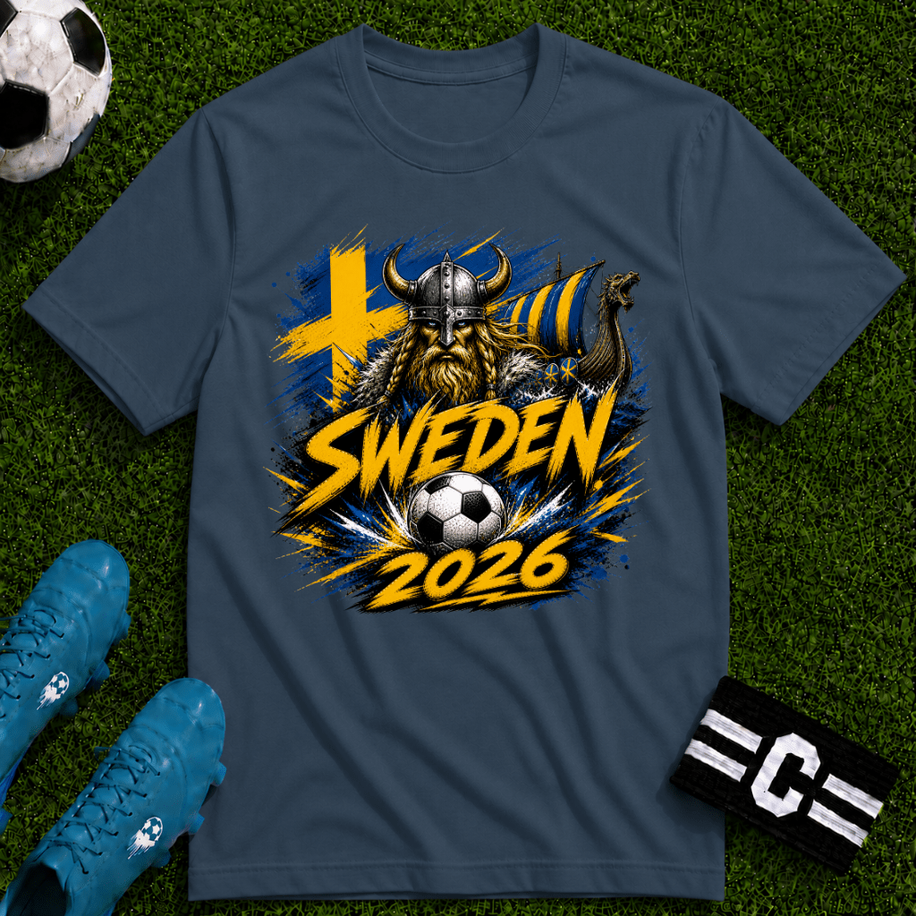 Sweden 2026 World Cup Graphic T-Shirt - soccer fan t-shirt | GoalRush Studio