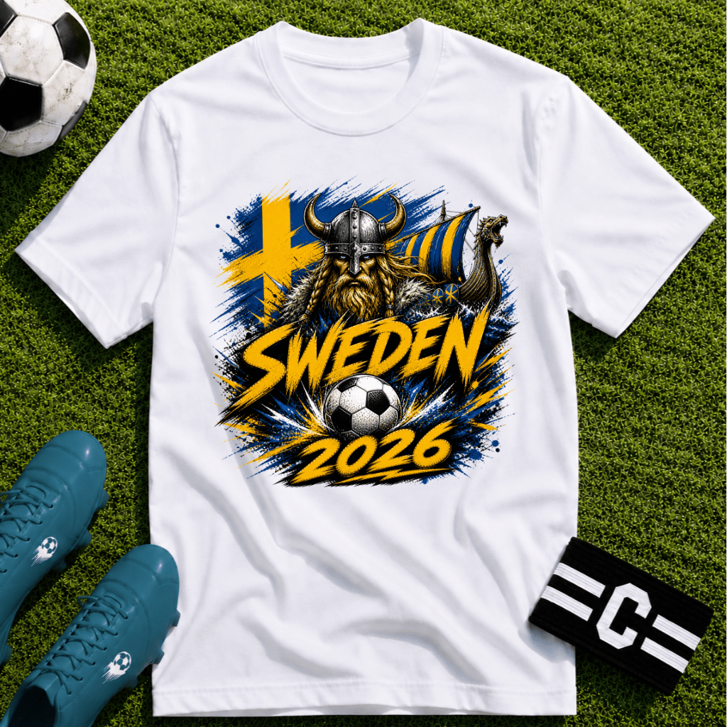 Sweden 2026 World Cup Graphic T-Shirt - soccer fan t-shirt | GoalRush Studio