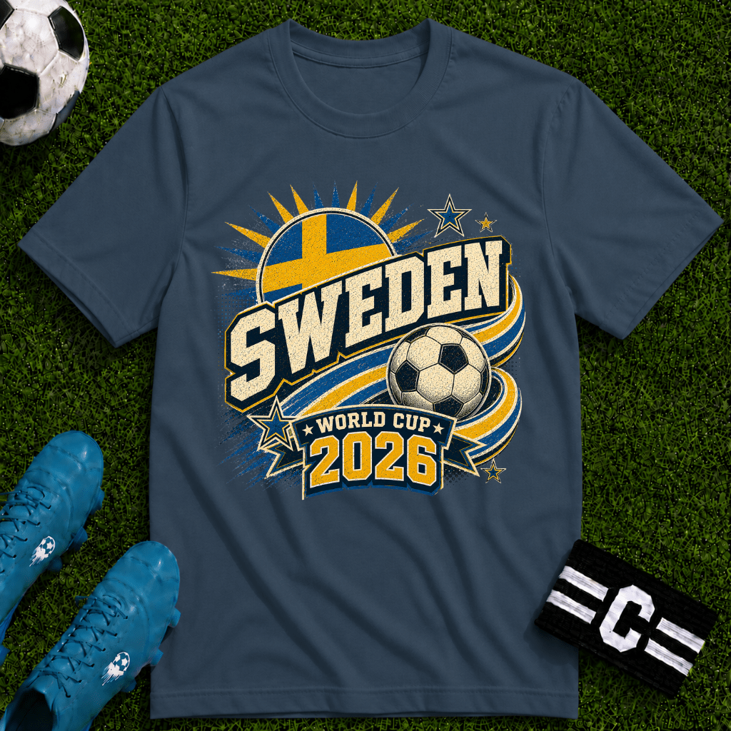 Sweden 2026 World Cup Retro T-Shirt - soccer fan t-shirt | GoalRush Studio