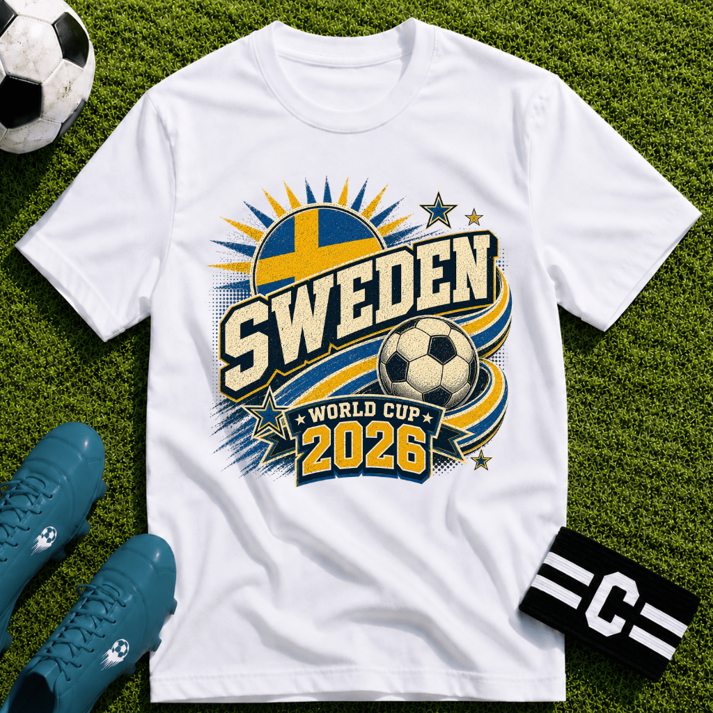 Sweden 2026 World Cup Retro T-Shirt - soccer fan t-shirt | GoalRush Studio