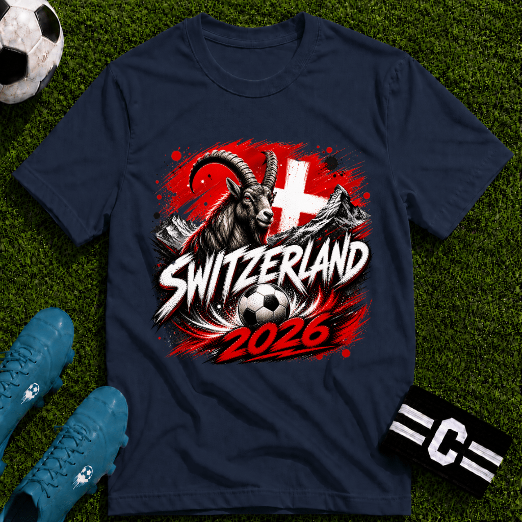 Switzerland 2026 World Cup Graphic T-Shirt - soccer fan t-shirt | GoalRush Studio
