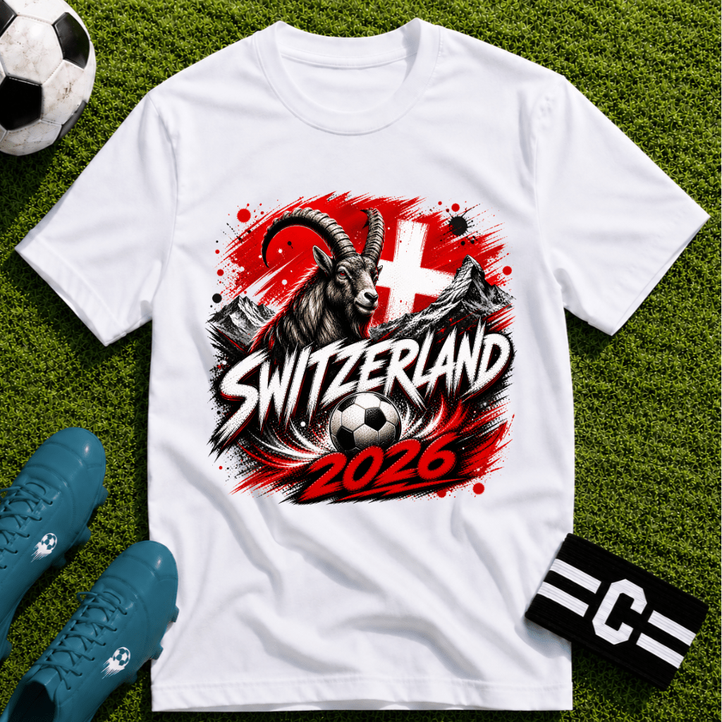 Switzerland 2026 World Cup Graphic T-Shirt - soccer fan t-shirt | GoalRush Studio