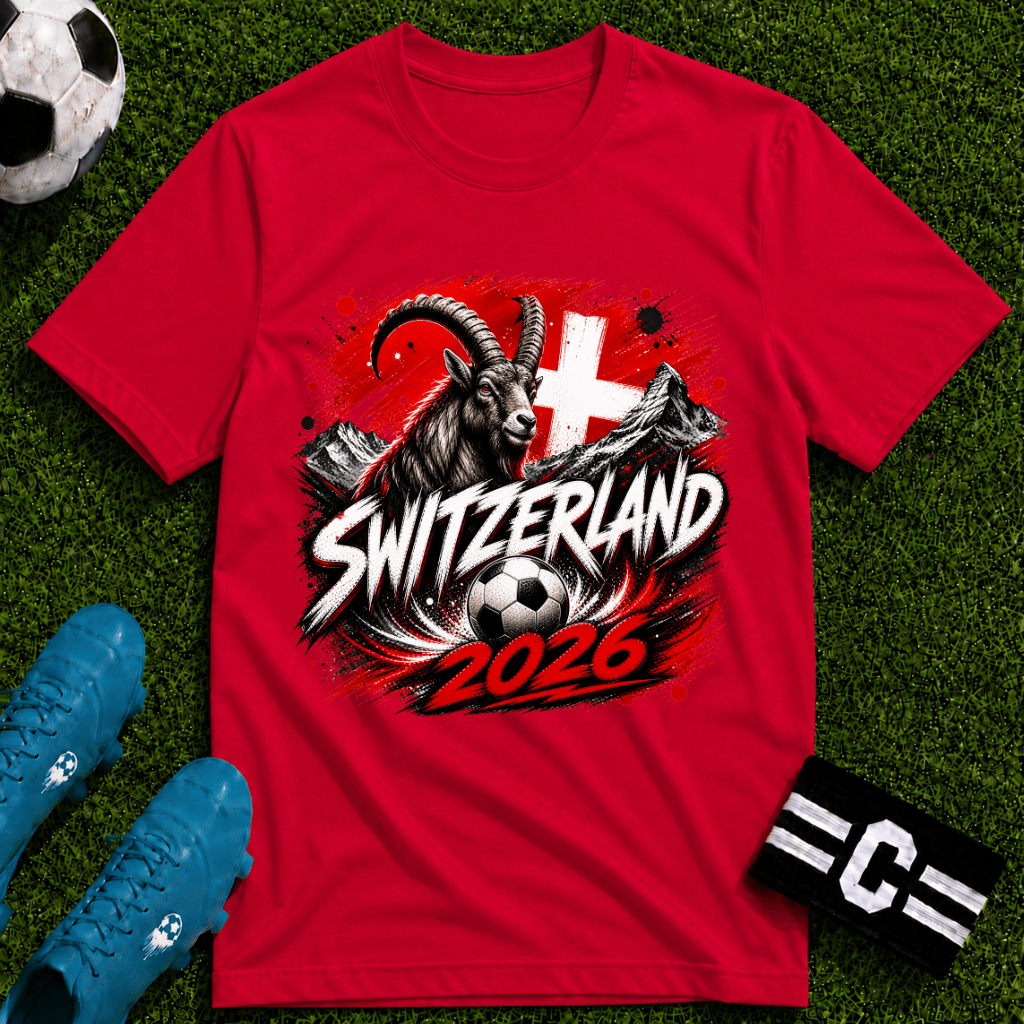 Switzerland 2026 World Cup Graphic T-Shirt - soccer fan t-shirt | GoalRush Studio