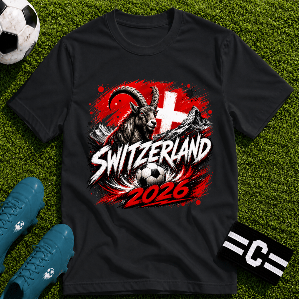 Switzerland 2026 World Cup Graphic T-Shirt - soccer fan t-shirt | GoalRush Studio
