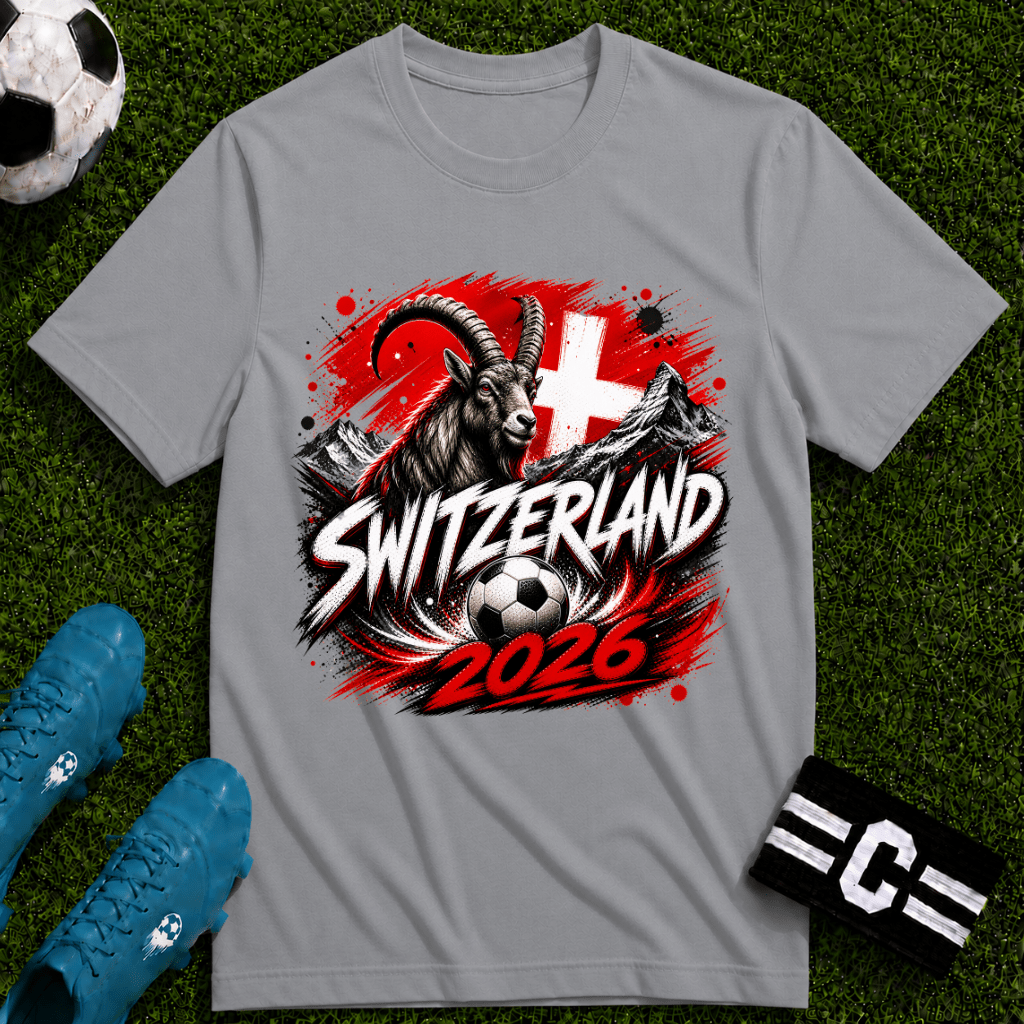 Switzerland 2026 World Cup Graphic T-Shirt - soccer fan t-shirt | GoalRush Studio