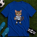 Tabby Cat Soccer Player T-Shirt - soccer fan t-shirt | GoalRush Studio